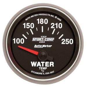 AutoMeter GAUGE WATER TEMP 2 1/16in. 100-250deg.F ELECTRIC SPORT-COMP II - 3637
