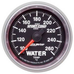 AutoMeter GAUGE WATER TEMP 2 1/16in. 100-260deg.F DIGITAL STEPPER MOTOR SPORT-COMP II - 3655