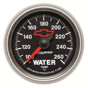 AutoMeter GAUGE WATER TEMP 2 1/16in. 100-260deg.F DIGITAL STEPPER MOTOR CHEVY RED BOW - 3655-00406