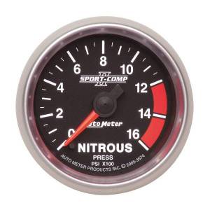 AutoMeter GAUGE NITROUS PRESS 2 1/16in. 1600PSI DIGITAL STEPPER MOTOR SPORT-COMP II - 3674