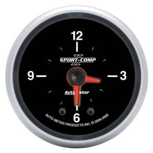 AutoMeter GAUGE CLOCK 2 1/16in. 12HR ANALOG SPORT-COMP II - 3685