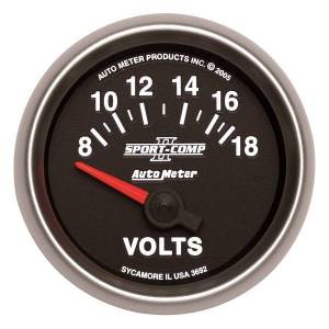 AutoMeter GAUGE VOLTMETER 2 1/16in. 18V ELECTRIC SPORT-COMP II - 3692