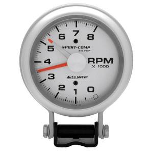 AutoMeter GAUGE TACHOMETER 3 3/4in. 8K RPM PEDESTAL W/RED LINE ULTRA-LITE - 3781