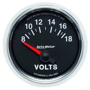 AutoMeter GAUGE VOLTMETER 2 1/16in. 18V ELECTRIC GS - 3892