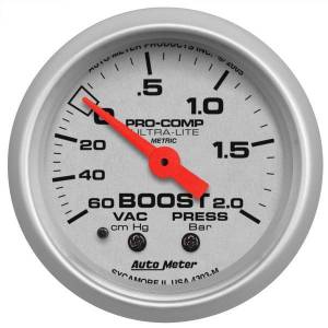 AutoMeter GAUGE VAC/BOOST 2 1/16in. 60CMHG-2.0BAR MECHANICAL ULTRA-LITE - 4303-M