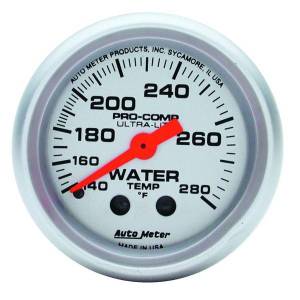 AutoMeter GAUGE WATER TEMP 2 1/16in. 140-280deg.F MECHANICAL ULTRA-LITE - 4331