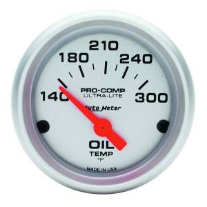 AutoMeter GAUGE OIL TEMP 2 1/16in. 140-300deg.F ELECTRIC ULTRA-LITE - 4348