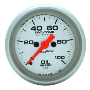 AutoMeter GAUGE OIL PRESSURE 2 1/16in. 100PSI DIGITAL STEPPER MOTOR ULTRA-LITE - 4353