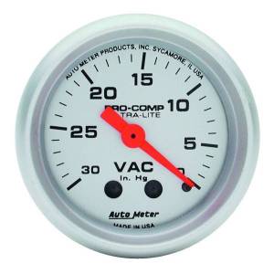 AutoMeter GAUGE VACUUM 2 1/16in. 30INHG MECHANICAL ULTRA-LITE - 4384