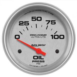 AutoMeter GAUGE OIL PRESSURE 2 5/8in. 100PSI ELECTRIC ULTRA-LITE - 4427