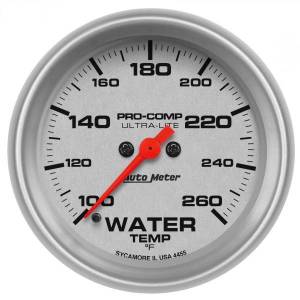 AutoMeter GAUGE WATER TEMP 2 5/8in. 260deg.F DIGITAL STEPPER MOTOR ULTRA-LITE - 4455