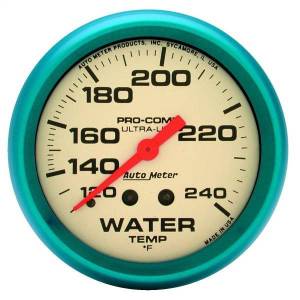 AutoMeter GAUGE WATER TEMP 2 5/8in. 120-240deg.F MECH. GLOW IN THE DARK ULTRA-NITE - 4532