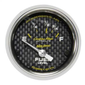 AutoMeter GAUGE FUEL LEVEL 2 1/16in. 16OE TO 158OF ELEC CARBON FIBER - 4718