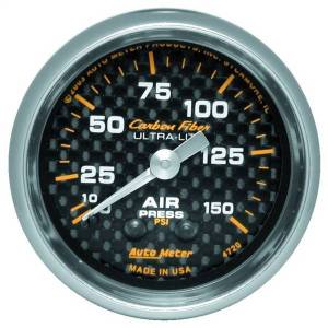 Autometer - AutoMeter GAUGE AIR PRESSURE 2 1/16in. 150PSI MECHANICAL CARBON FIBER - 4720 - Image 1