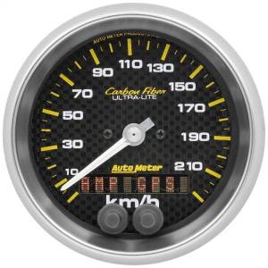 AutoMeter GAUGE SPEEDOMETER 3 3/8in. 225KM/H GPS CARBON FIBER - 4780-M