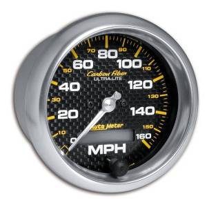 AutoMeter GAUGE SPEEDOMETER 3 3/8in. 160MPH ELEC. PROGRAMMABLE CARBON FIBER - 4789