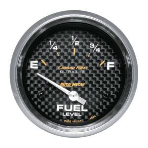 AutoMeter GAUGE FUEL LEVEL 2 5/8in. 0OE TO 90OF ELEC CARBON FIBER - 4814