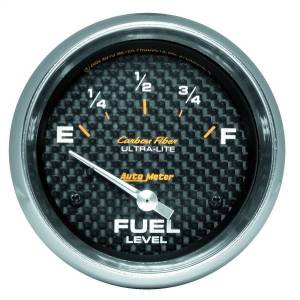 AutoMeter GAUGE FUEL LEVEL 2 5/8in. 240OE TO 33OF ELEC CARBON FIBER - 4816