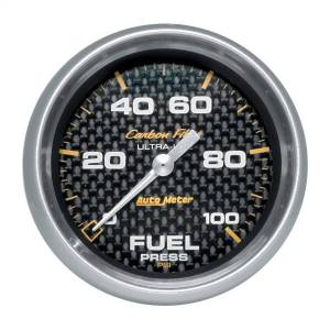 Autometer - AutoMeter GAUGE FUEL PRESSURE 2 5/8in. 100PSI DIGITAL STEPPER MOTOR CARBON FIBER - 4863 - Image 1