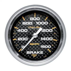 AutoMeter GAUGE BRAKE PRESSURE 2 5/8in. 1600PSI DIGITAL STEPPER MOTOR CARBON FIBER - 4867