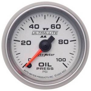 AutoMeter GAUGE OIL PRESSURE 2 1/16in. 100PSI DIGITAL STEPPER MOTOR ULTRA-LITE II - 4953