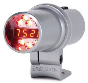AutoMeter SHIFT LIGHT DIGL W/MULTI-COLOR LED SLVR PEDESTAL W/RPM PLAYBK DPSS LEVEL 3 - 5351