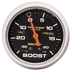 AutoMeter GAUGE VAC/BOOST 2 5/8in. 30INHG-20PSI LIQUID FILLED MECH PRO-COMP - 5401