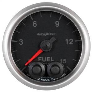 AutoMeter GAUGE FUELP 2 1/16in. 15PSI STEPPER MOTOR W/PEAK/WRN ELITE W/O PRO-CONTROL - 5667-05702