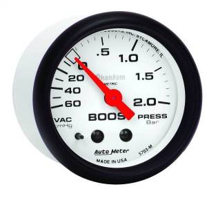 Autometer - AutoMeter GAUGE VAC/BOOST 2 1/16in. 60CMHG-2.0BAR MECHANICAL PHANTOM - 5703-M - Image 2