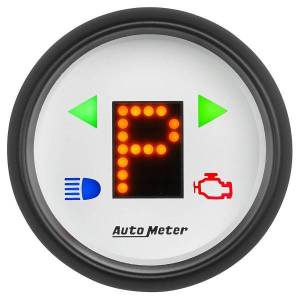 Autometer - AutoMeter GAUGE GEAR POS 2 1/16in. INCL INDICATORS WHITE DIAL RED LED BLACK BEZEL - 5759 - Image 3