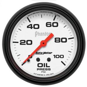 AutoMeter GAUGE OIL PRESSURE 2 5/8in. 100PSI MECHANICAL PHANTOM - 5821