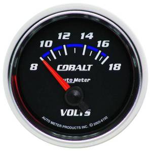 AutoMeter GAUGE VOLTMETER 2 1/16in. 18V ELECTRIC COBALT - 6192