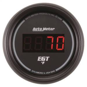 AutoMeter GAUGE PYROMETER (EGT) 2 1/16in. 1600deg.F DIGITAL BLACK DIAL W/RED LED - 6345