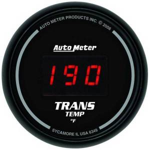 AutoMeter GAUGE TRANS TEMP 2 1/16in. 340deg.F DIGITAL BLACK DIAL W/RED LED - 6349