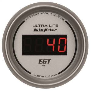 AutoMeter GAUGE PYROMETER (EGT) 2 1/16in. 1600deg.F DIGITAL SILVER DIAL W/RED LED - 6545
