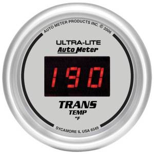 AutoMeter GAUGE TRANS TEMP 2 1/16in. 340deg.F DIGITAL SILVER DIAL W/RED LED - 6549