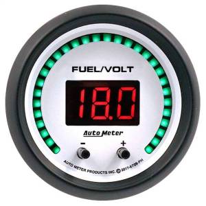 AutoMeter GAUGE FUEL/VOLT 2 1/16in. TWO CHANNEL SELECTABLE PHANTOM ELITE DIGITAL - 6709-PH