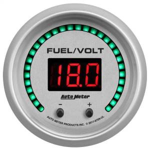 AutoMeter GAUGE FUEL/VOLT 2 1/16in. TWO CHANNEL SELECTABLE ULTRA-LITE ELITE DIGITAL - 6709-UL