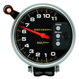 AutoMeter GAUGE TACH 5in. 11K RPM PEDESTAL W/QUICK LITE/PEAK MEMORY PRO-COMP - 6857