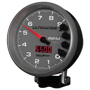 Autometer - AutoMeter GAUGE TACH 5in. 9K RPM PEDESTAL DATALOGGING ULTIMATE III PLAYBACK SILVER - 6882 - Image 3