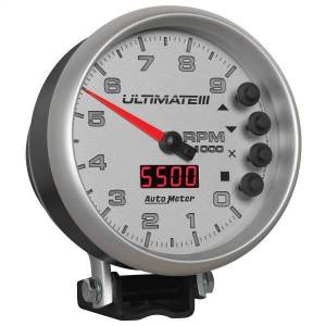 Autometer - AutoMeter GAUGE TACH 5in. 9K RPM PEDESTAL DATALOGGING ULTIMATE III PLAYBACK SILVER - 6882 - Image 4