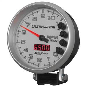 Autometer - AutoMeter GAUGE TACH 5in. 11K RPM PEDESTAL DATALOGGING ULTIMATE III PLAYBACK SILVER - 6886 - Image 2