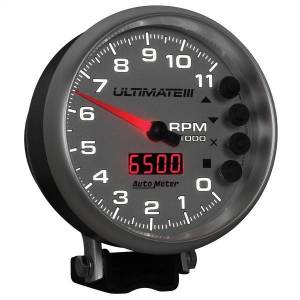 Autometer - AutoMeter GAUGE TACH 5in. 11K RPM PEDESTAL DATALOGGING ULTIMATE III PLAYBACK SILVER - 6886 - Image 5