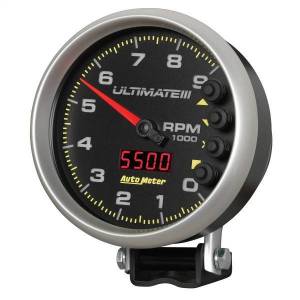 Autometer - AutoMeter GAUGE TACH 5in. 9K RPM PEDESTAL DATALOGGING ULTIMATE III PLAYBACK BLACK - 6887 - Image 2