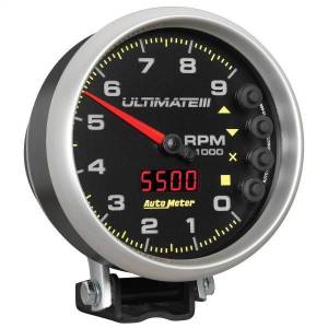 Autometer - AutoMeter GAUGE TACH 5in. 9K RPM PEDESTAL DATALOGGING ULTIMATE III PLAYBACK BLACK - 6887 - Image 4