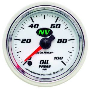 AutoMeter GAUGE OIL PRESSURE 2 1/16in. 100PSI DIGITAL STEPPER MOTOR NV - 7353
