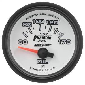AutoMeter GAUGE OIL TEMP 2 1/16in. 60-170deg.F ELECTRIC PHANTOM II - 7548-M