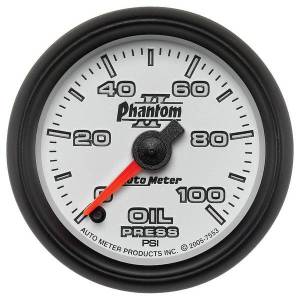 AutoMeter GAUGE OIL PRESSURE 2 1/16in. 100PSI DIGITAL STEPPER MOTOR PHANTOM II - 7553