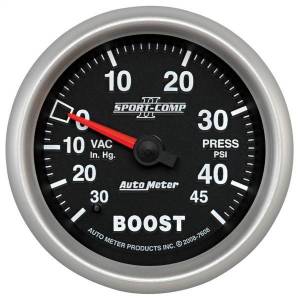 AutoMeter GAUGE VAC/BOOST 2 5/8in. 30INHG-45PSI MECHANICAL SPORT-COMP II - 7608