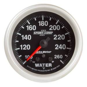 AutoMeter GAUGE WATER TEMP 2 5/8in. 260deg.F STEPPER MOTOR W/PEAK/WARN SPORT-COMP II - 7655